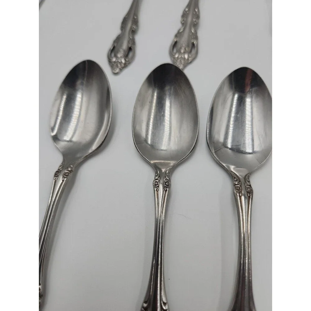 Lot 12 Oneida Brahms 18/8 Stainless Steel Teaspoon Flatware Silverware 6